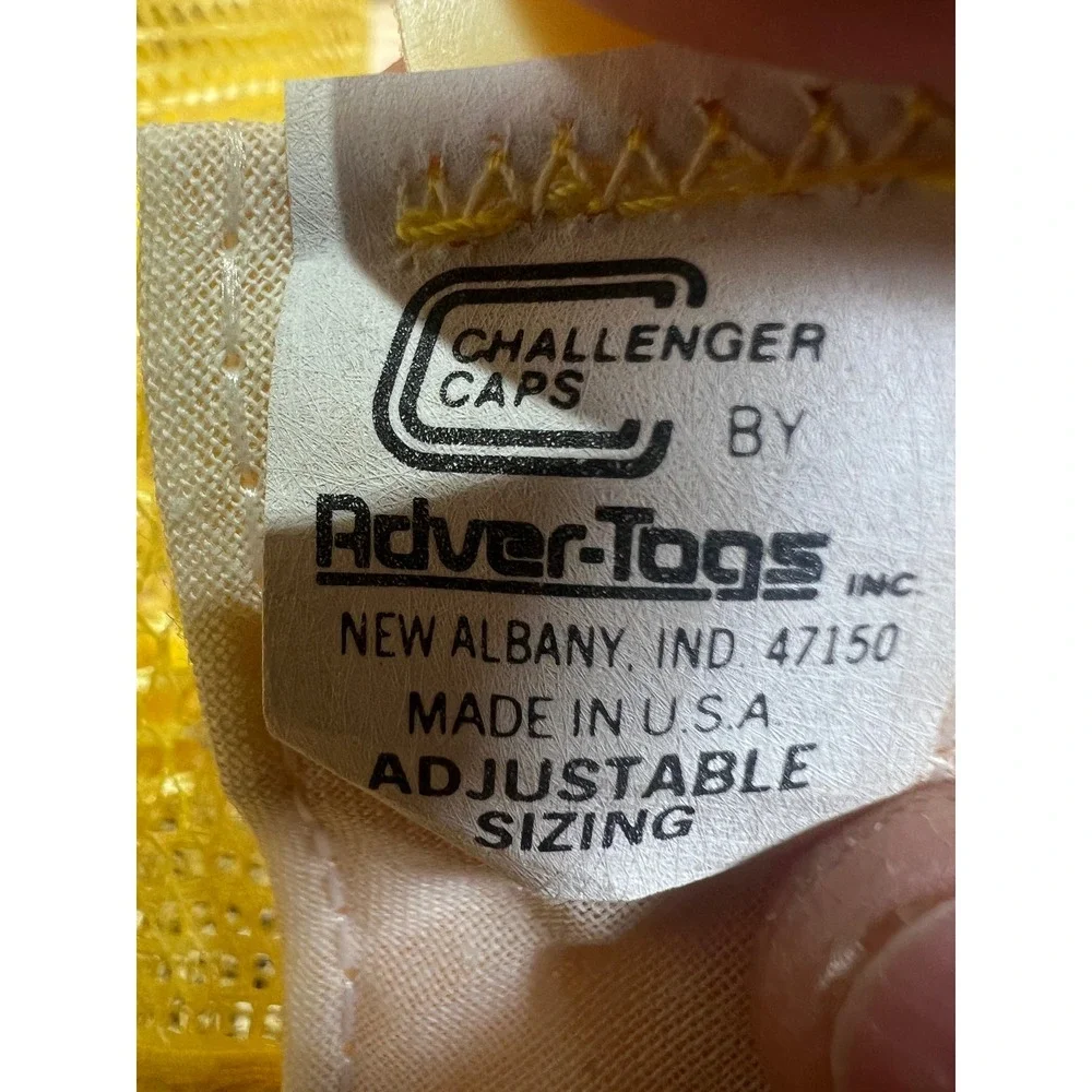 Vintage Fischers Bacon Makin People Trucker Hat Yellow Snapback Adver-Togs USA‎